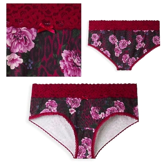 torrid Other - Torrid Cotton Cheeky Animal Floral Panty 4 5 6  Plus Size Lace Trim 26 28 30